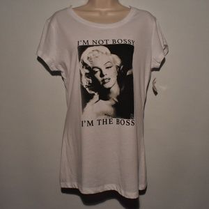Marilyn Monroe "I'm Not Bossy..." White T-Shirt